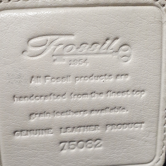 Fossil cream pebble leather shoulder bag - Picture 14 of 17